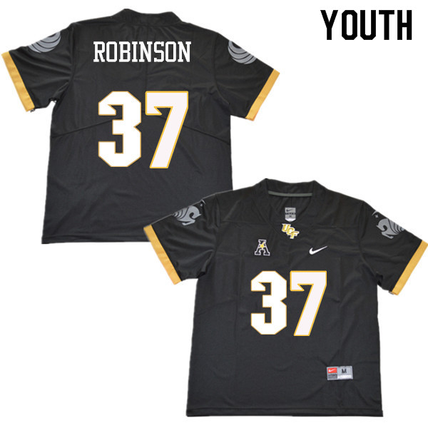 Youth #37 Aaron Robinson UCF Knights College Football Jerseys Sale-Black - Click Image to Close